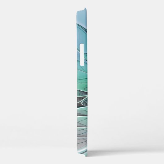 Abstract met blauwe, moderne fractale kunst Case-Mate iPhone case (Achterkant / Rechts)