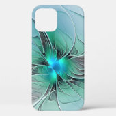Abstract met blauwe, moderne fractale kunst Case-Mate iPhone case (Achterkant)
