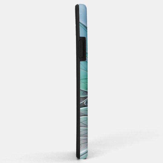 Abstract met blauwe, moderne fractale kunst Case-Mate iPhone case (Achterkant/rechts)