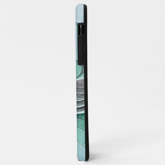 Abstract met blauwe, moderne fractale kunst Case-Mate iPhone case (Achterkant/links)