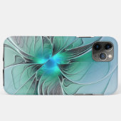 Abstract met blauwe, moderne fractale kunst Case-Mate iPhone case (Achterkant (horizontaal))