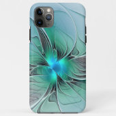 Abstract met blauwe, moderne fractale kunst Case-Mate iPhone case (Achterkant)