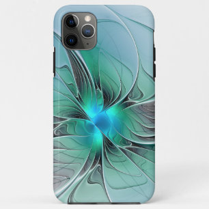 Abstract met blauwe, moderne fractale kunst Case-Mate iPhone case