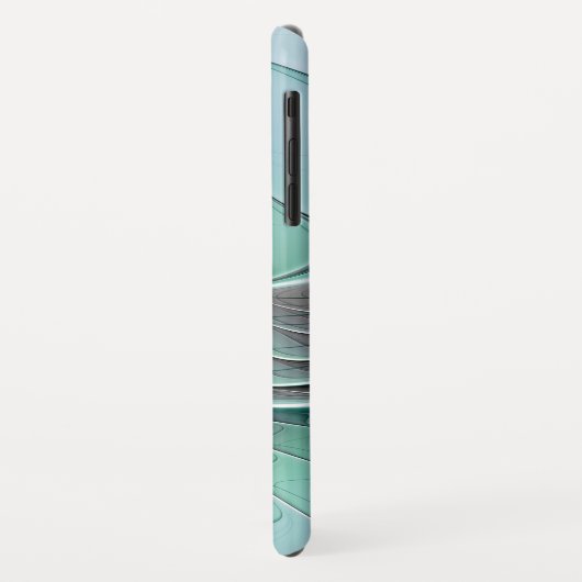 Abstract met blauwe, moderne fractale kunst Case-Mate iPhone case (Achterkant/links)