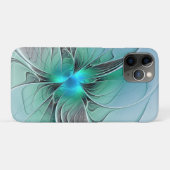 Abstract met blauwe, moderne fractale kunst Case-Mate iPhone case (Achterkant (horizontaal))