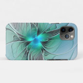 Abstract met blauwe, moderne fractale kunst Case-Mate iPhone case (Achterkant (horizontaal))