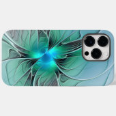 Abstract met blauwe, moderne fractale kunst Case-Mate iPhone case (Achterkant (horizontaal))