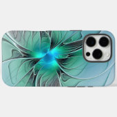 Abstract met blauwe, moderne fractale kunst Case-Mate iPhone case (Achterkant (horizontaal))