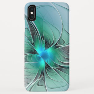 Abstract met blauwe, moderne fractale kunst Case-Mate iPhone case