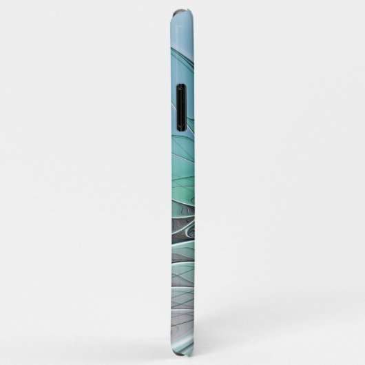 Abstract met blauwe, moderne fractale kunst Case-Mate iPhone case (Achterkant/rechts)