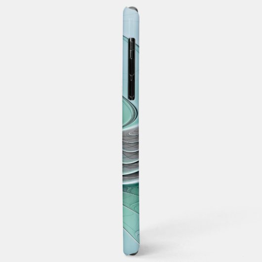 Abstract met blauwe, moderne fractale kunst Case-Mate iPhone case (Achterkant/links)