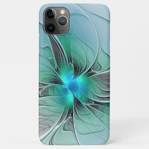 Abstract met blauwe, moderne fractale kunst Case-Mate iPhone case