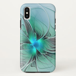 Abstract met blauwe, moderne fractale kunst Case-Mate iPhone case