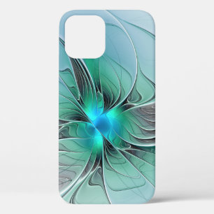 Abstract met blauwe, moderne fractale kunst Case-Mate iPhone case