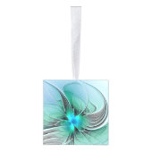 Abstract met blauwe, moderne fractale kunst decoratie (Rechts)