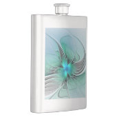 Abstract met blauwe, moderne fractale kunst flacon (Rechts)