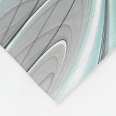 Abstract met blauwe, moderne fractale kunst fleece deken (Hoek)