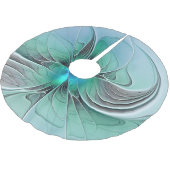 Abstract met blauwe, moderne fractale kunst kerstboom rok (Gekanteld)
