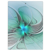 Abstract met blauwe, moderne fractale kunst klembord (Achterkant)