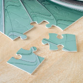 Abstract met blauwe, moderne fractale kunst legpuzzel (Zijkant)