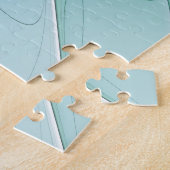 Abstract met blauwe, moderne fractale kunst legpuzzel (Zijkant)