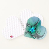 Abstract met blauwe, moderne fractale kunst notitieboek (Binnen)