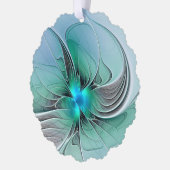 Abstract met blauwe, moderne fractale kunst ornament kaart (Links)