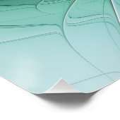 Abstract met blauwe, moderne fractale kunst perfect poster (Hoek)