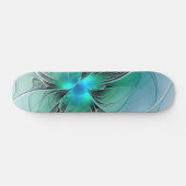 Abstract met blauwe, moderne fractale kunst persoonlijk skateboard (Horizontaal)