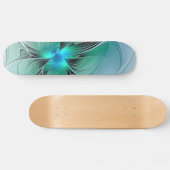 Abstract met blauwe, moderne fractale kunst persoonlijk skateboard (Horizontaal)