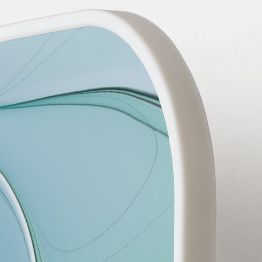 Abstract met blauwe, moderne fractale kunst pickleball paddle (Links Detail)