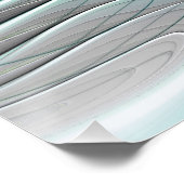 Abstract met blauwe, moderne fractale kunst poster (Hoek)