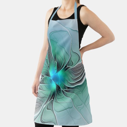 Abstract met blauwe, moderne fractale kunst schort (Insitu)