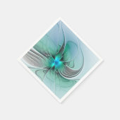 Abstract met blauwe, moderne fractale kunst servet (Hoek)