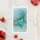 Abstract met blauwe, moderne fractale kunst servet (Insitu)