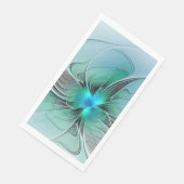 Abstract met blauwe, moderne fractale kunst servet (Hoek)