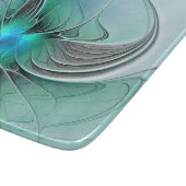 Abstract met blauwe, moderne fractale kunst snijplank (Hoek)