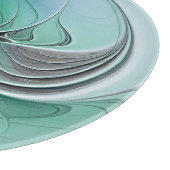 Abstract met blauwe, moderne fractale kunst snijplank (Hoek)