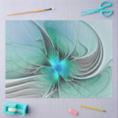 Abstract met blauwe, moderne fractale kunst tissuepapier (Craft)