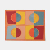 Abstract met cirkels en vierkanten deurmat (Voorkant)