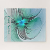 Abstract met de blauwe, moderne fractale Art naam Legpuzzel (Horizontaal)