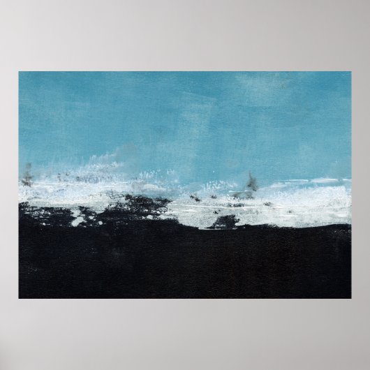 Abstract, met de hand geschilderd landschap poster (Voorkant)
