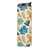 Abstract met de hand getekend boho bloemmotief thermosbeker (Gedraaid links)