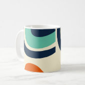 Abstract met een minimaal retro ontwerp koffiemok (Voorkant links)