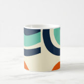 Abstract met een minimaal retro ontwerp koffiemok (Center)