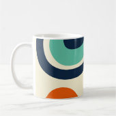 Abstract met een minimaal retro ontwerp koffiemok (Links)