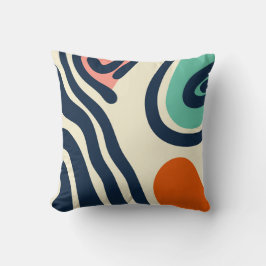 Abstract met een minimaal retro ontwerp kussen