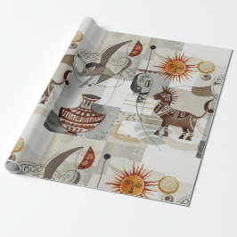 Abstract met etnische elementen cadeaupapier