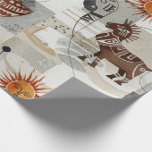 Abstract met etnische elementen cadeaupapier (Hoek)