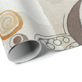 Abstract met etnische elementen cadeaupapier (Rol Hoek)